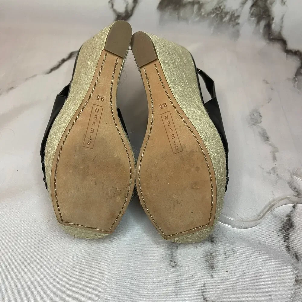 Steve by Steven Madden Breannaa Slingback Espadrille Wedge Sandals 9.5